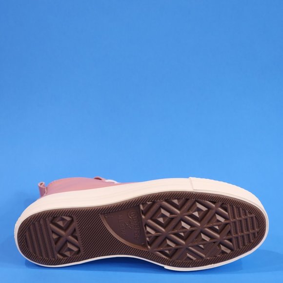 Converse CTAS Hi Lift Lined Leather Rust Pink Platform Sneakers A04256C NWT - Picture 4 of 6